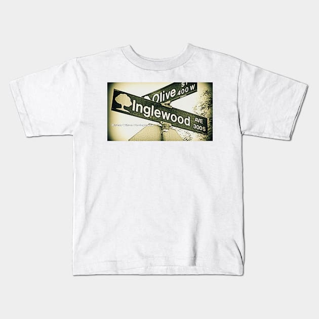 Inglewood Avenue, Inglewood, California by Mistah Wilson Kids T-Shirt by MistahWilson